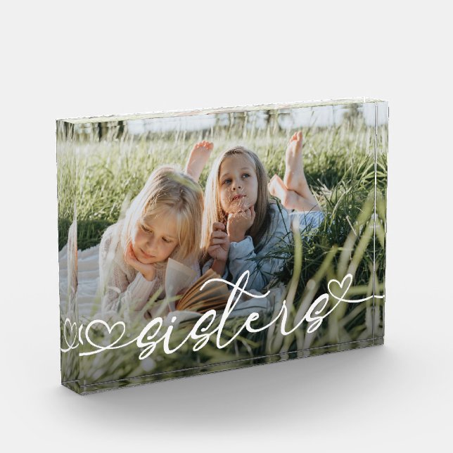Bloc Photo Typographie photo de Soeurs (Gauche)