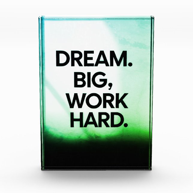 Bloc Photo Un gros travail de rêve | Mur de motivation minima (Devant)