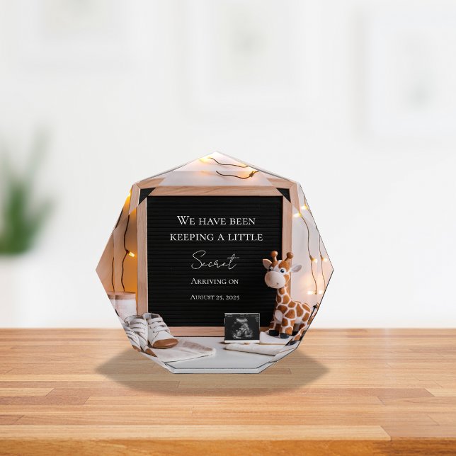 Bloc Photo Un joyeux faire-part de grossesse de bébé girafe (Créateur téléchargé)