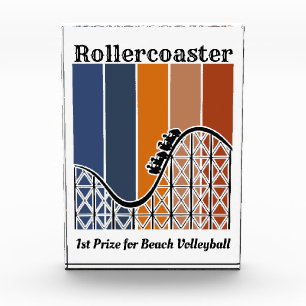 Bloc Photo Vacances d'été à cheval Rollercoaster Retro