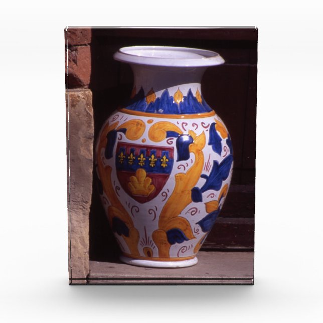 Bloc Photo Vase Ornate Gubbio Ombrie Italie Poster (Devant)