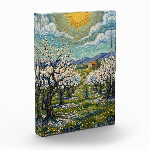 Bloc Photo Verger d'amandiers dans le style de Van Gogh, sole