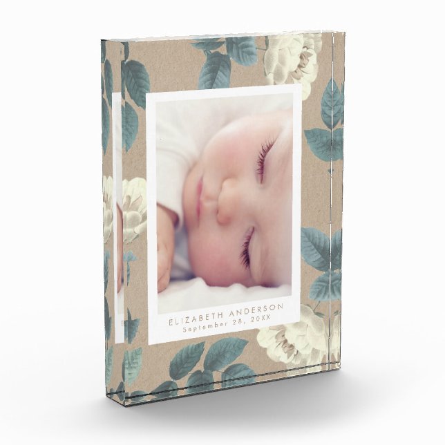 Bloc photo Vintage Kraft Rose (Gauche)