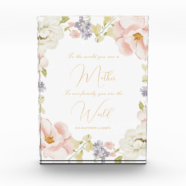 Bloc Photo Vous êtes le message de maman du monde (Devant)