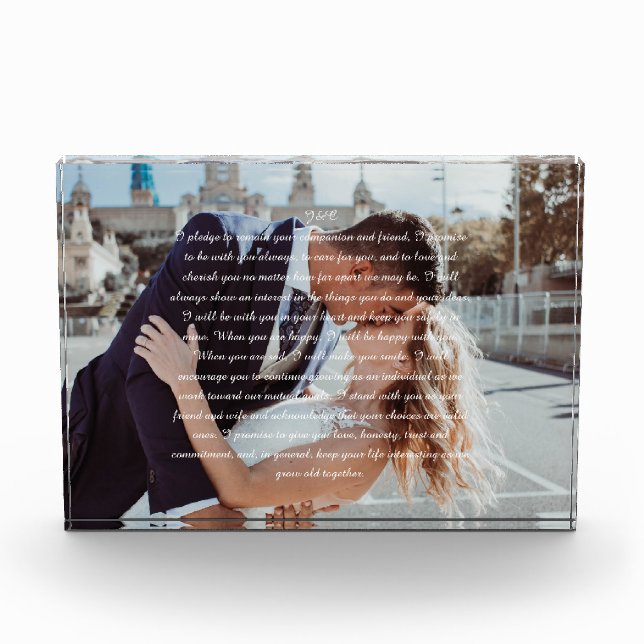 Bloc Photo Vows mariages Faux Enveloppé toile Imprimer (Devant)
