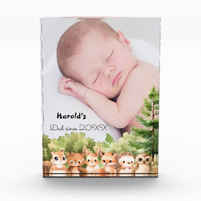 Bloc Photo Woodland Nouveau papa bébé garçon fils (Devant)