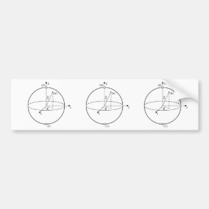 Bloch Bereich Quantum biss (Qubit) Physik/Mathe Autoaufkleber