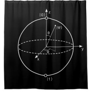 Bloch Bereich Quantum biss (Qubit) Physik/Mathe Duschvorhang