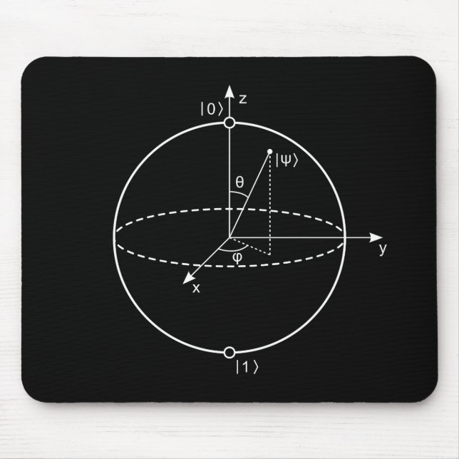 Bloch Bereich | Quantum biss (Qubit) Physik/Mathe Mousepad (Vorne)