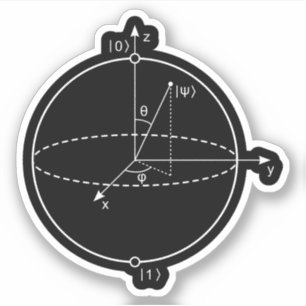 Bloch Sphere Quantenbit (Qubit) Physik / Mathema Aufkleber