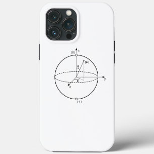 Bloch Sphere   Quantenbit (Qubit) Physik / Mathema iPhone 13 Pro Max Hülle