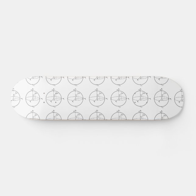Bloch Sphere | Quantenbit (Qubit) Physik / Mathema Skateboard (Horizontal)