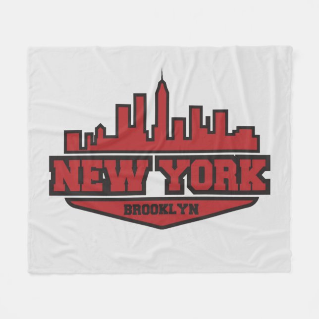 Block-Art-Skript Brooklyns New York | Fleecedecke (Vorderseite (Horizontal))