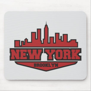 Block-Art-Skript Brooklyns New York   Mousepad