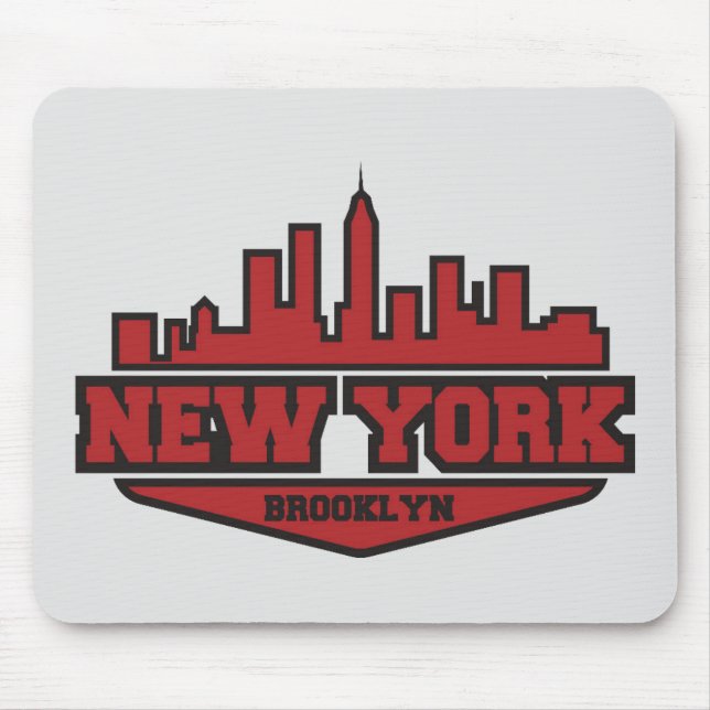 Block-Art-Skript Brooklyns New York | Mousepad (Vorne)
