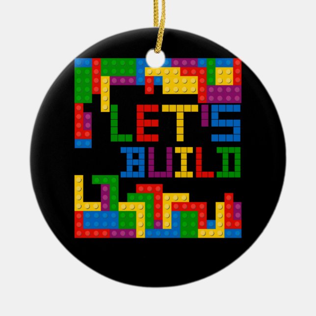 Block Brick Gebäude Bauen wir Master Builder Pu Keramik Ornament (Vorne)