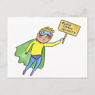 Block Chain Security Postkarte