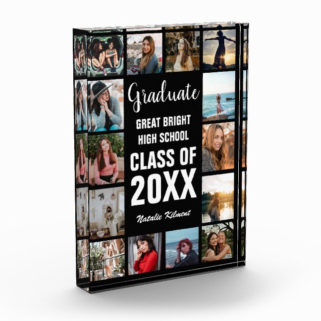 Block für das Schwarze Abschluss-Graduate-Collage- (Links)