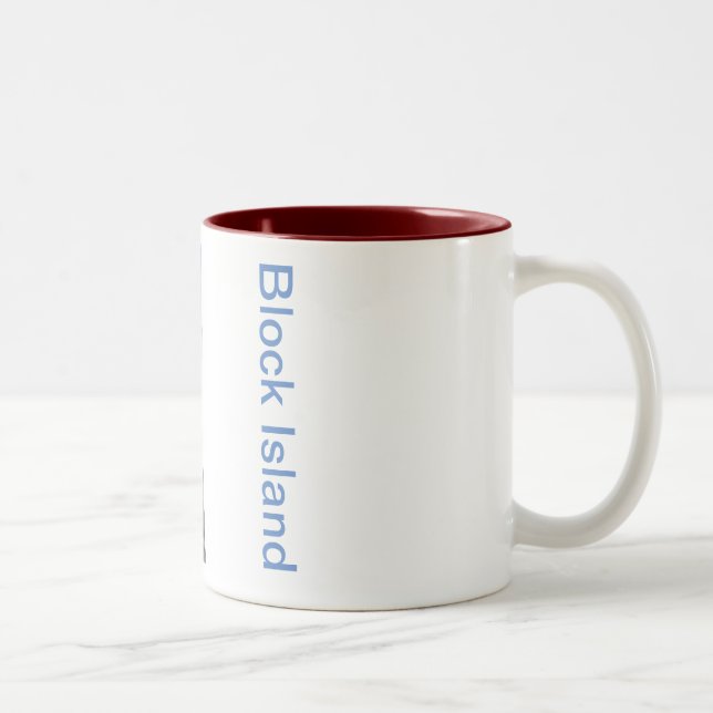 Block-Insel-Becher, der alten Hafen betritt Zweifarbige Tasse (Rechts)