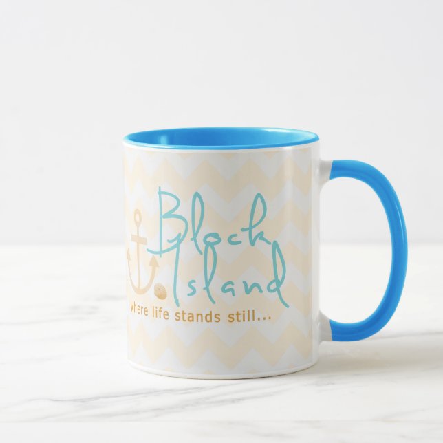 Block-Insel-Geschenk Tasse (Rechts)