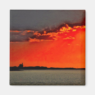 Block-Insel-Nordleuchtturm an der Magnet