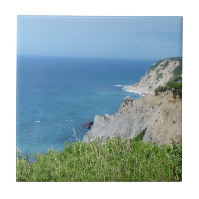 Block Island Bluffs - Block Island, Rhode Island Fliese (Vorderseite)