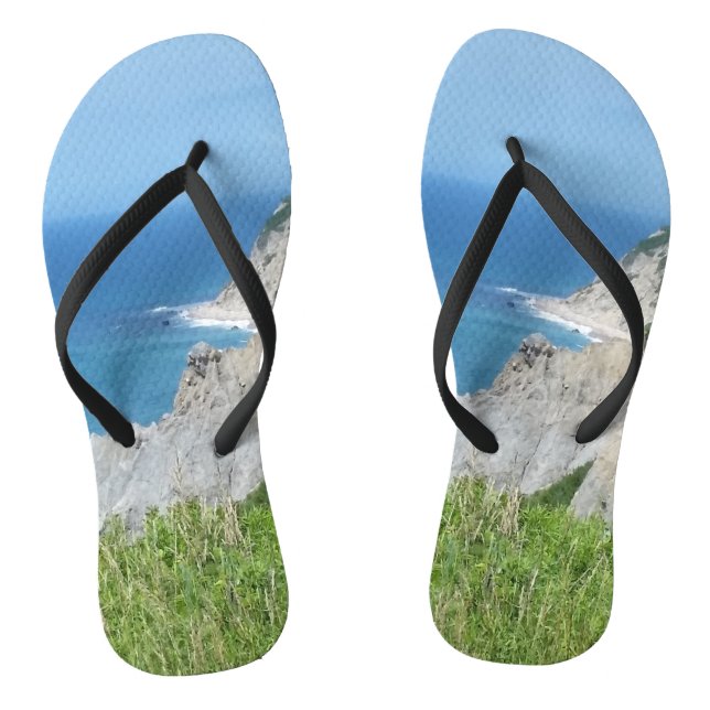 Block Island Bluffs - Block Island, Rhode Island Flip Flops (Fußbett)