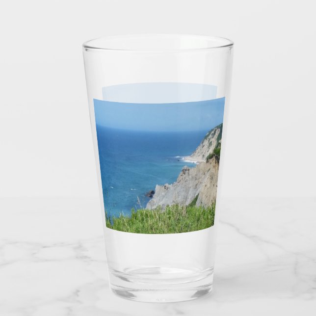 Block Island Bluffs - Block Island, Rhode Island Glas (Rückseite)
