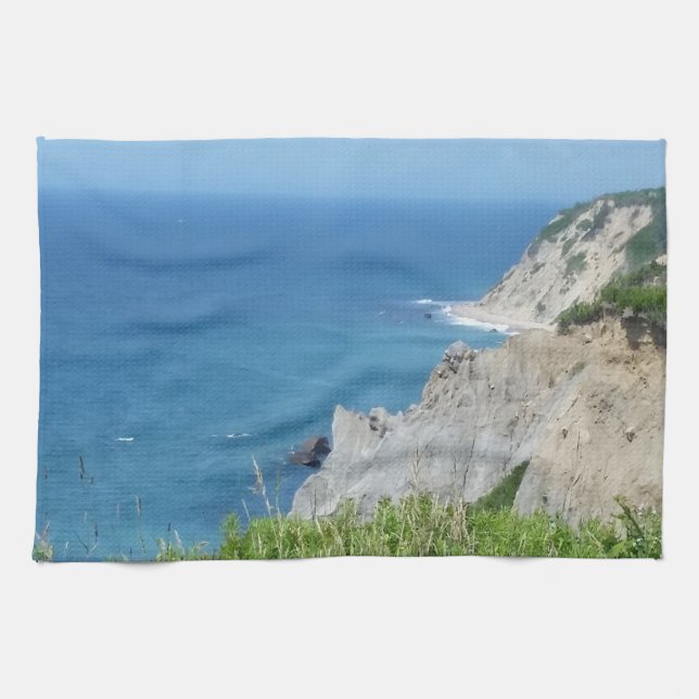Block Island Bluffs - Block Island, Rhode Island Küchentuch (Horizontal)
