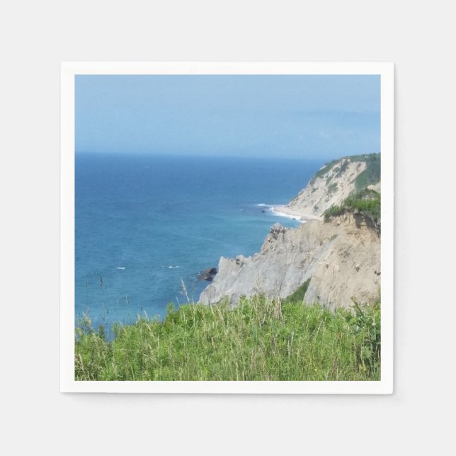Block Island Bluffs - Block Island, Rhode Island Serviette (Vorderseite)