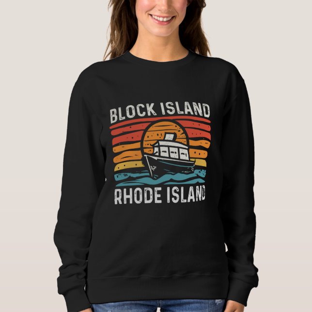 Block Island Boote, Block Island RI, Block Island Sweatshirt (Vorderseite)