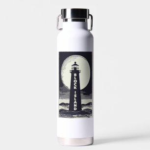 Block Island Lighthouse Rhode Island Moon Trinkflasche