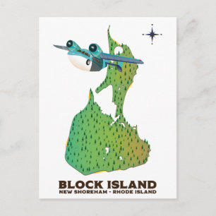 Block Island New Shoreham, Rhode Island Postkarte