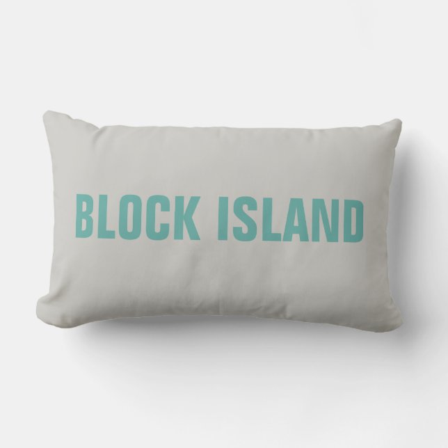 Block Island Rhode Island Beach Throw Kissen (Vorderseite)