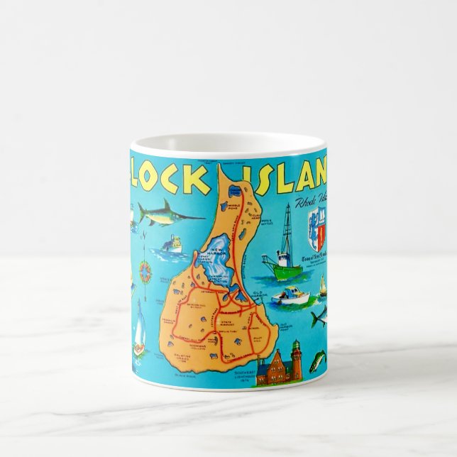Block Island Rhode Island Mug Kaffeetasse (Mittel)