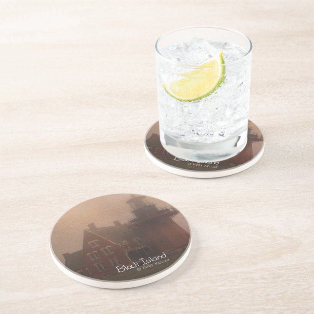 Block Island Sandstein Untersetzer (Seite)