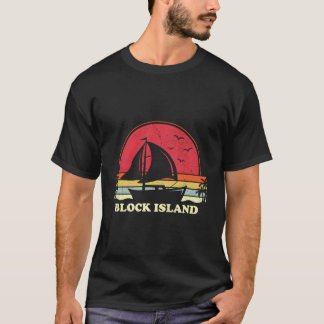Block Island Segelboot Bootskapitän Segler Segel T-Shirt