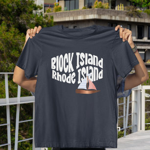 Block Island Segelboot Tri-Blend Shirt