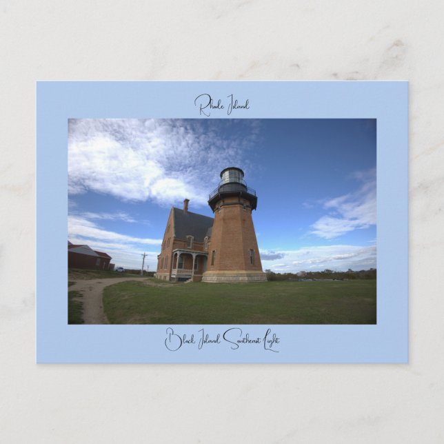 Block Island Southeast Light Postkarte (Vorderseite)