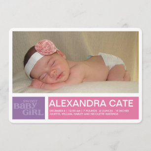 Block-Mädchen-Mitteilung Ankündigung