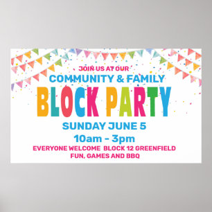 BLOCK-PARTY-Banner Poster