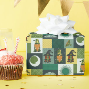 Block-Patchwork (Kosmischer Nebel) Geschenkpapier