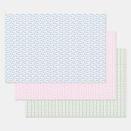 Block Print Animal Wrapping Paper (3) Geschenkpapier Set