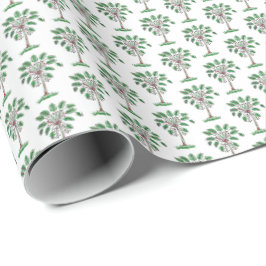 Block Print Christmas Palmetto Wrapping Paper Geschenkpapier