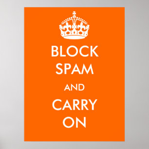 Block Spam and Carry On Poster