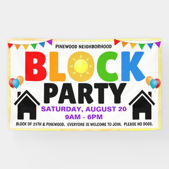 Blockbanner für Party Banner (Horizontal)