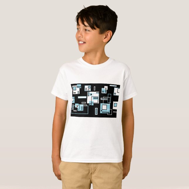Blockbesessener Funky T - Shirt (Vorne ganz)