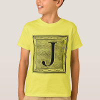 Blockbuchstabe "J" Holzschnitt Initiale
