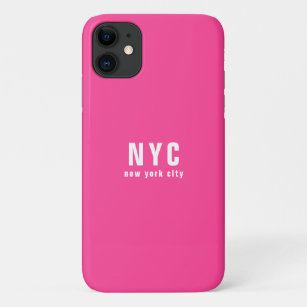 Blockbuchstabe Ortsabkürzung, NYC/Pink Case-Mate iPhone Hülle