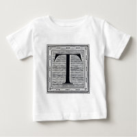 Blockbuchstabe "T" Holzschnitt Holzblock-Urschrift